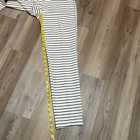Zara Basic Womens Blue White Striped Pants Trousers Anke Length Causal Size S - Picture 10 of 13